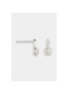 Boucles d'oreilles "Kalina" Or blanc et Topaze