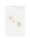 Boucles d'oreilles "Floralie" Or rose et Diamant
