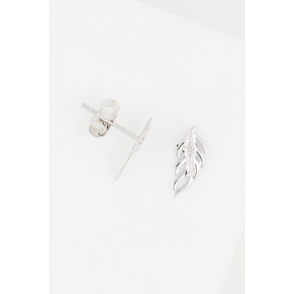 Boucles d'oreilles "Aline" Or blanc et Diamant Boucles d'oreilles "Aline" Or blanc et Diamant