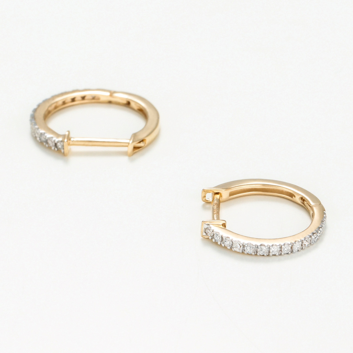 Boucles d'oreilles "Irène" Or jaune et Diamant