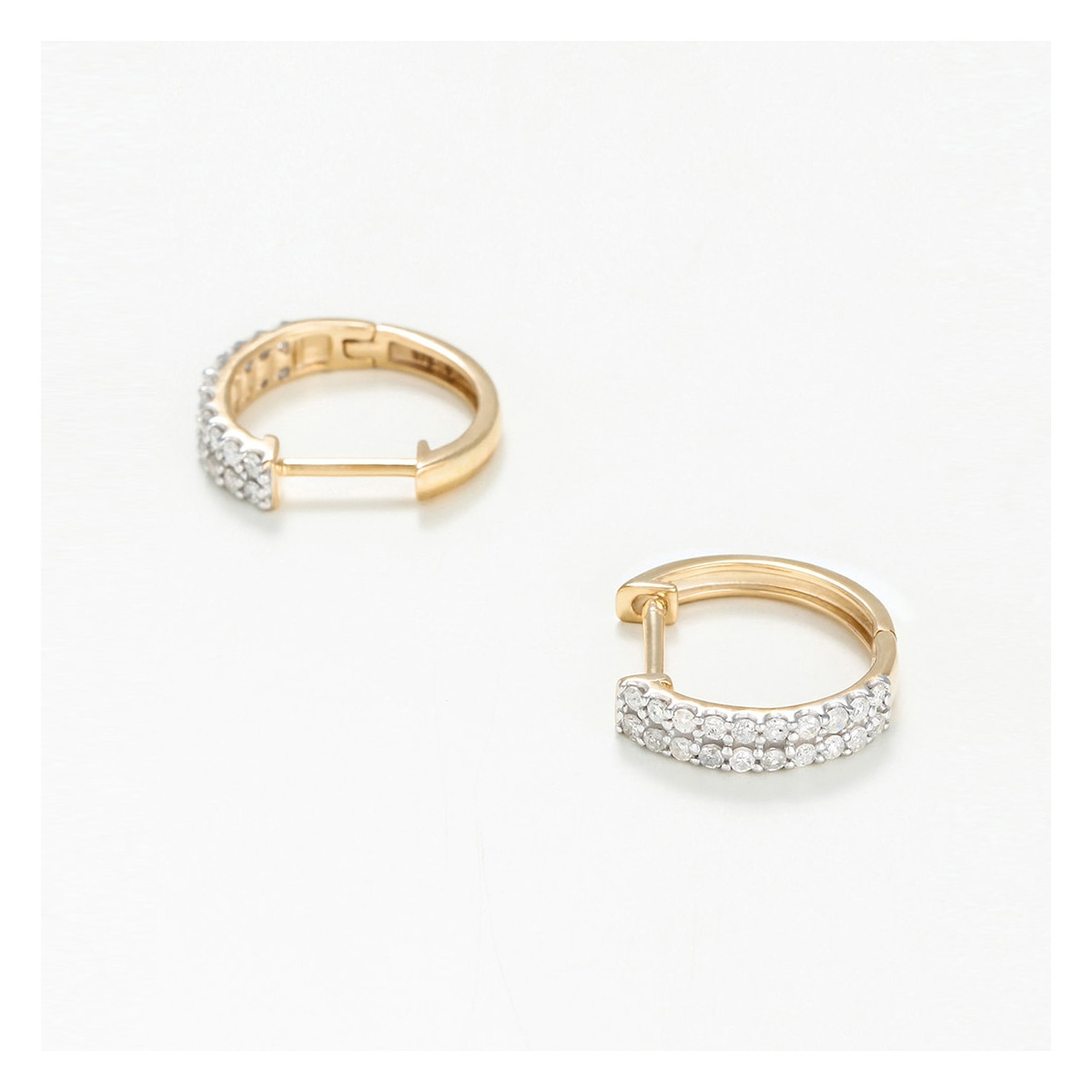Boucles d'oreilles "Valentina" Or jaune et Diamant