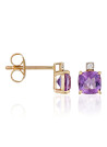 Boucles d'oreilles "Nolwen" Or jaune et Améthyste