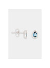 Boucles d'oreilles "Orianna" Or blanc et Topaze