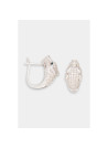 Boucles d'oreilles "Roseline" Or blanc et Saphir