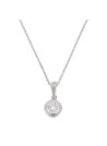 Pendentif "Clarice" Or blanc et Diamant