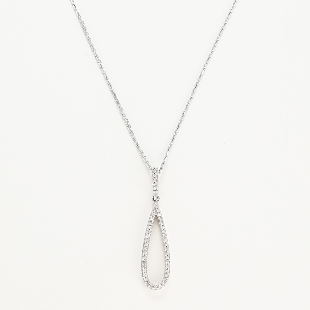 Pendentif "Zélinda" Or blanc et Diamant