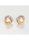 Boucles d'oreilles "Fusionnel" Or tricolore