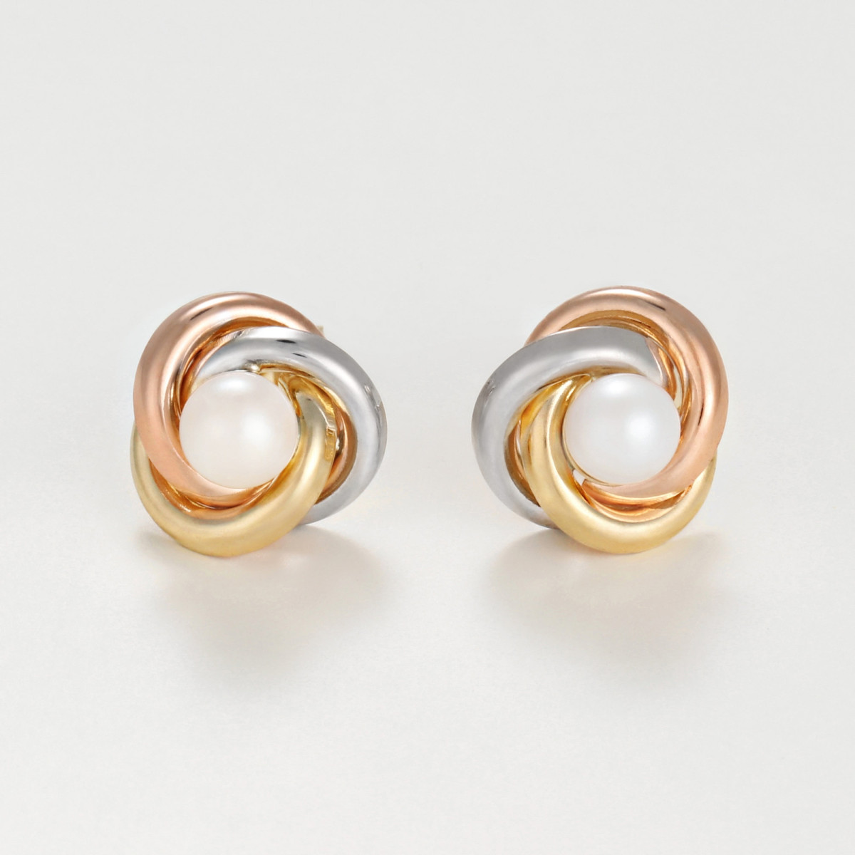 Boucles d'oreilles "Fusionnel" Or tricolore Boucles d'oreilles "Fusionnel" Or tricolore