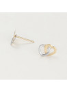Boucles d'oreilles "Perleuse" Or bicolore
