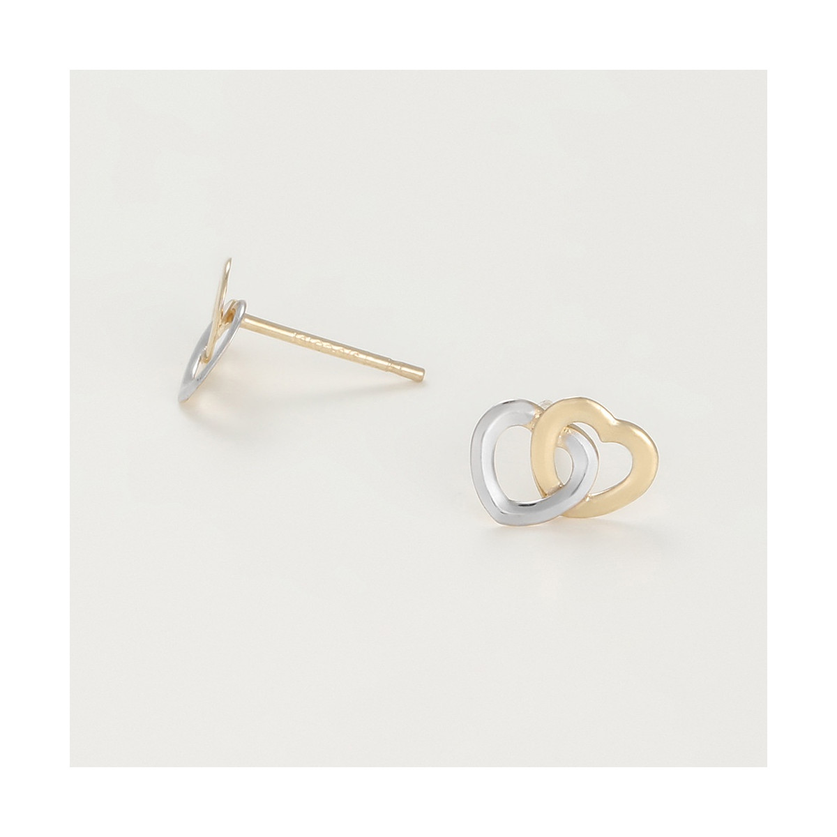 Boucles d'oreilles "Perleuse" Or bicolore
