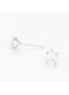 Boucles d'oreilles "Céleste" Or blanc