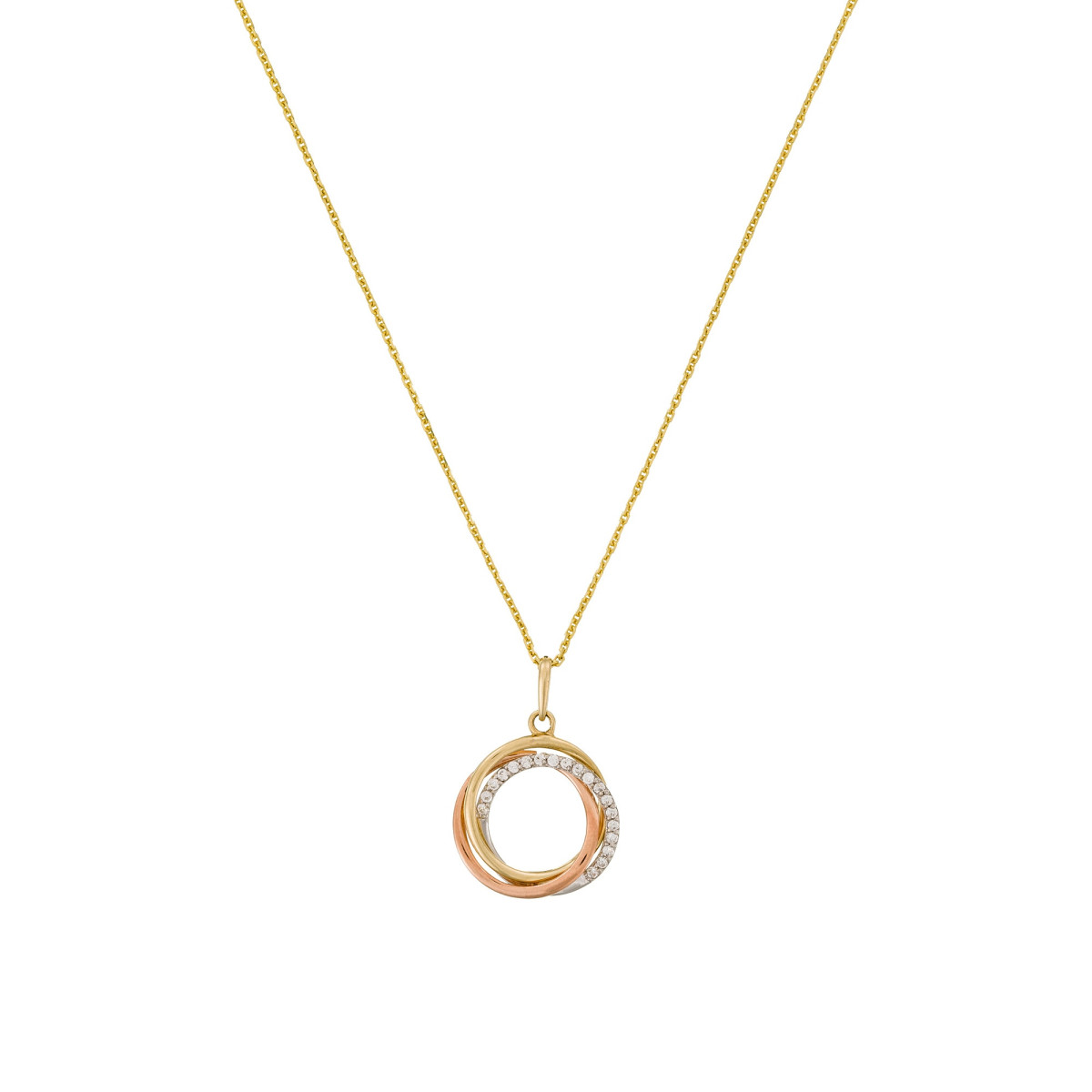Pendentif "Balustre" Or tricolore