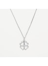 Pendentif "Géranium" Or blanc