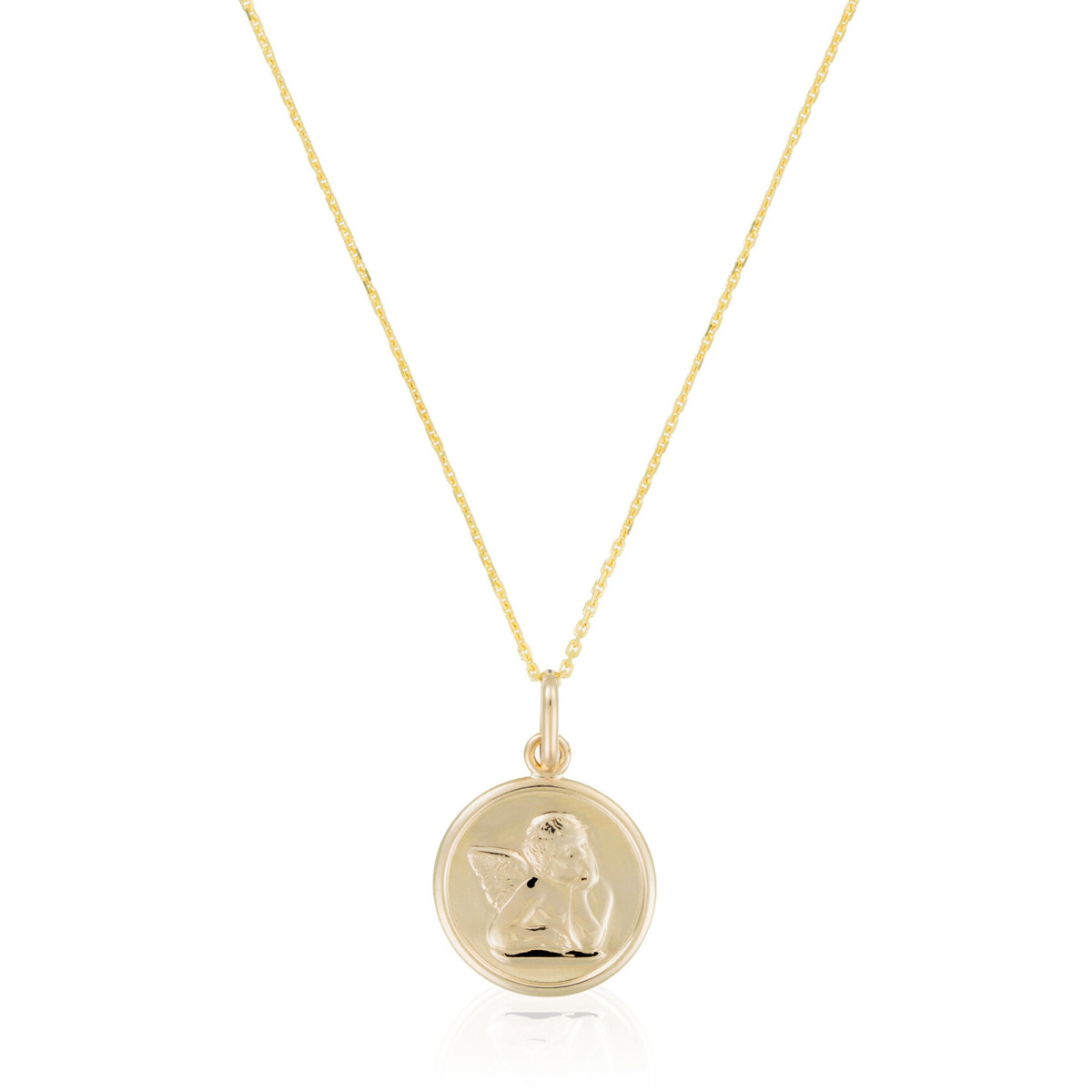 Pendentif "Romantisme" Or jaune Pendentif "Ange penseur" Or jaune