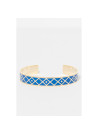 Bracelet Jonc FABULOSA bleu finition dorée