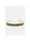 Bracelet Jonc FABULOSA noir finition dorée