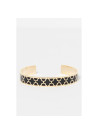 Bracelet Jonc FRESQUA noir finition dorée