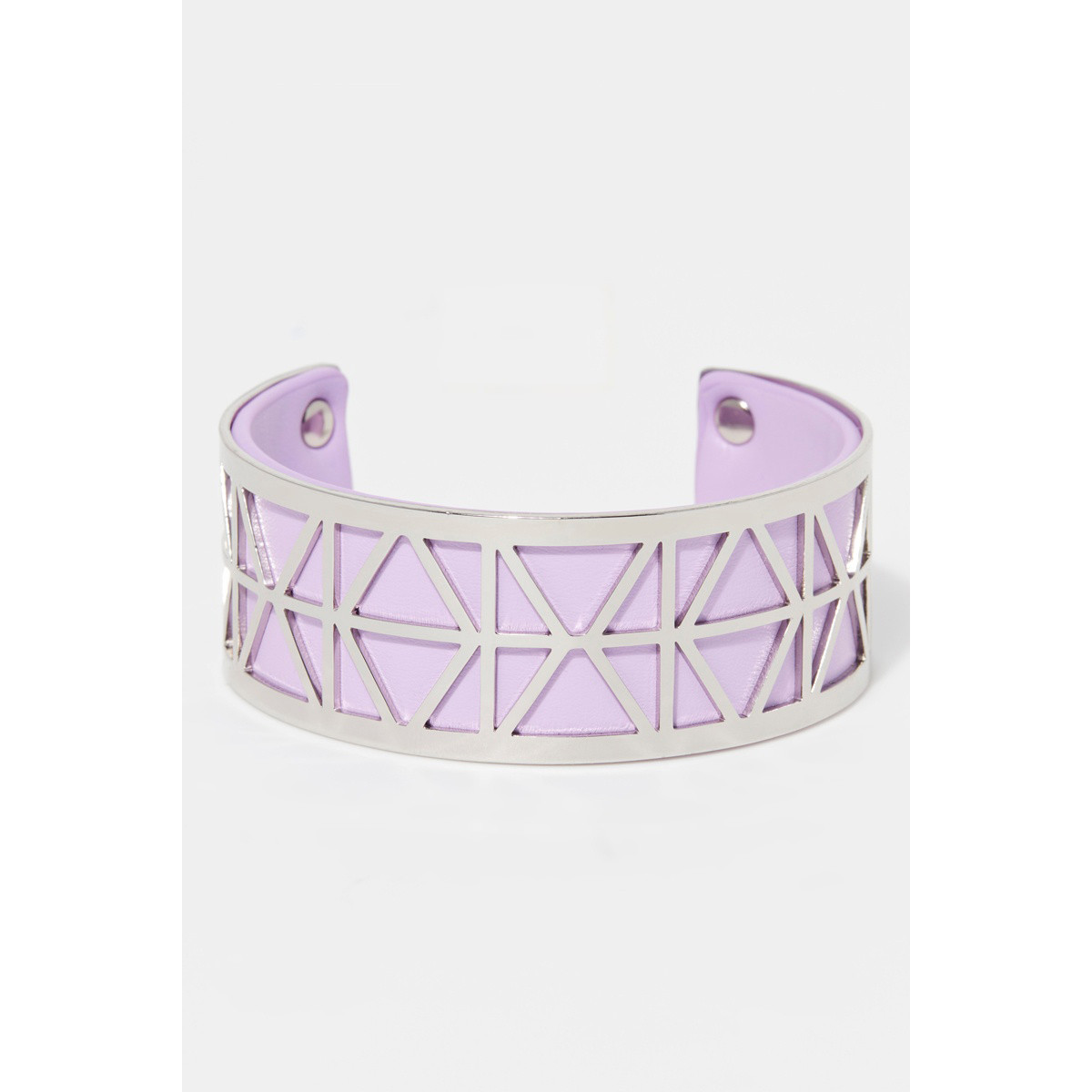 Bracelet Manchette ESTHETIS violet finition argentée Bracelet Manchette ESTHETIS violet finition argentée