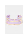 Bracelet Manchette GRAPHIKA violet finition dorée
