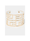 Bracelet Manchette EPOPEE blanc finition dorée