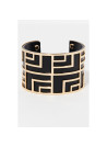 Bracelet Manchette EPOPEE noir finition dorée