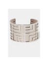 Bracelet Manchette EPOPEE gris finition argentée