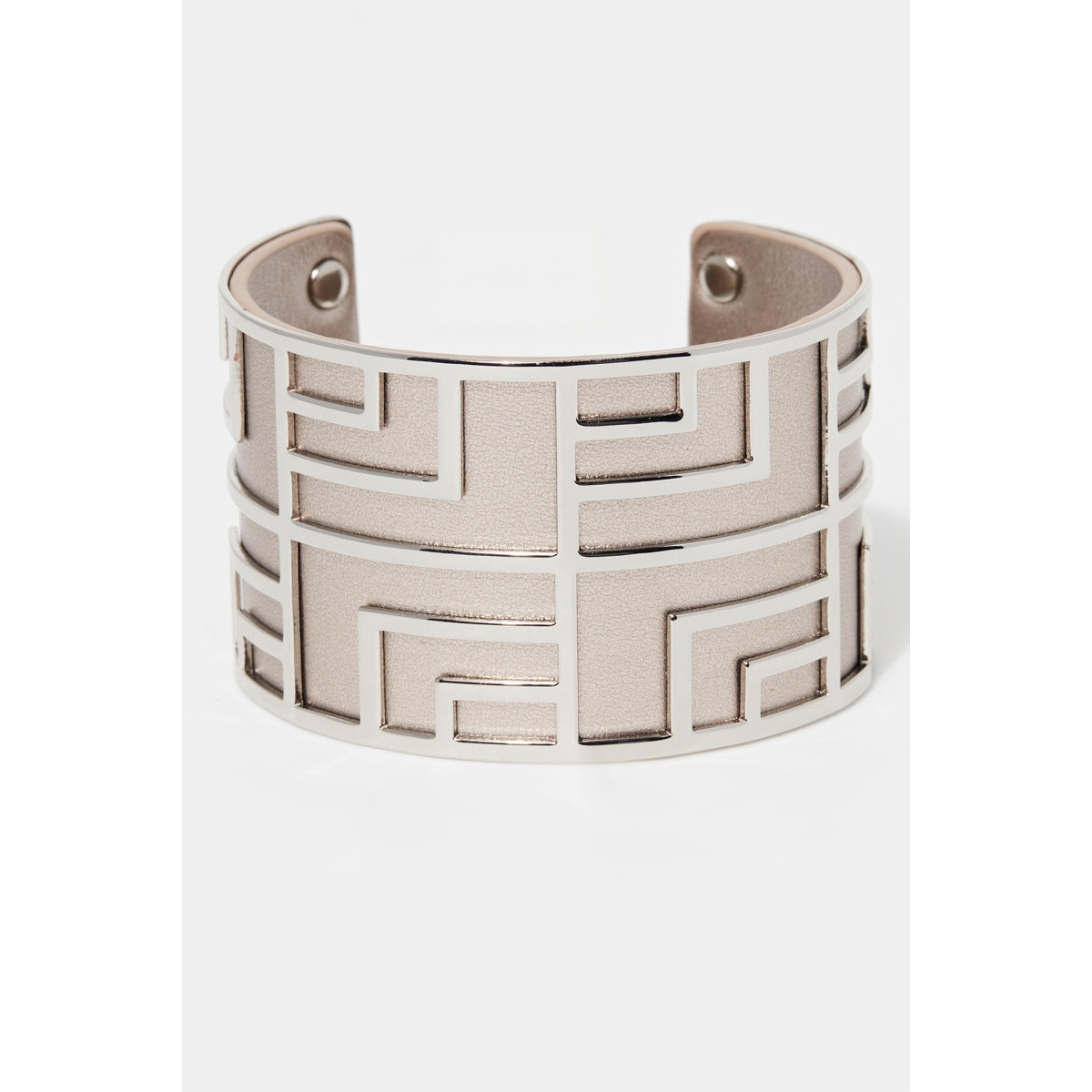 Bracelet Manchette EPOPEE gris finition argentée