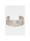 Bracelet Manchette DESSINIA gris finition argentée