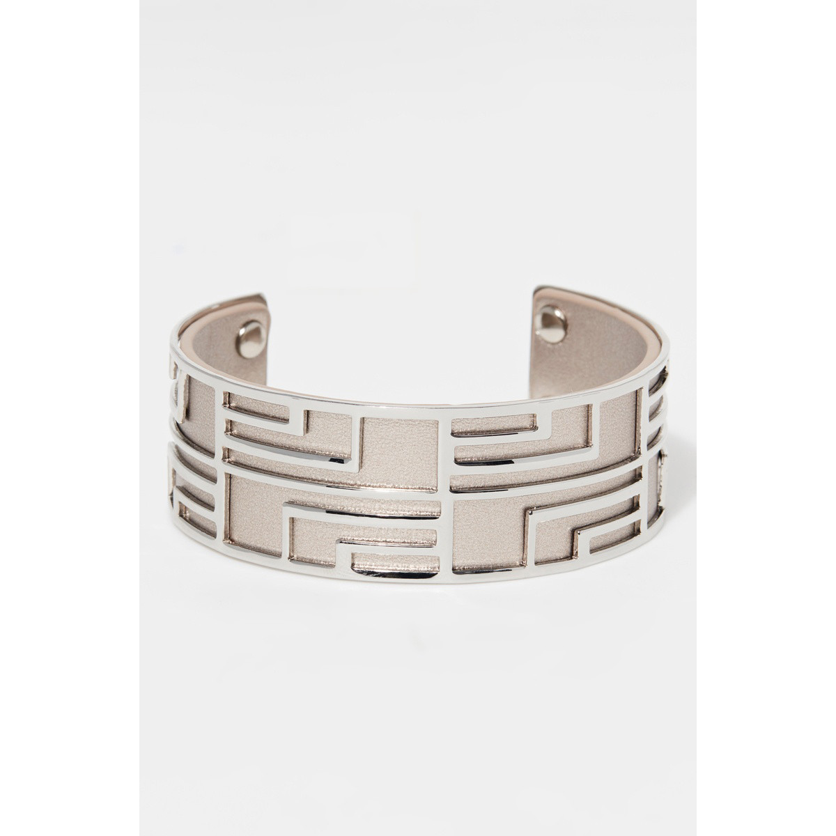 Bracelet Manchette DESSINIA gris finition argentée Bracelet Manchette DESSINIA gris finition argentée