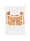 Bracelet Manchette ARTIFICIA beige finition dorée