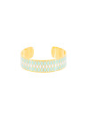 Bracelet Manchette SYMPHONIA émail bleu finition dorée