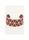 Bracelet Manchette LYRIS bordeaux finition dorée
