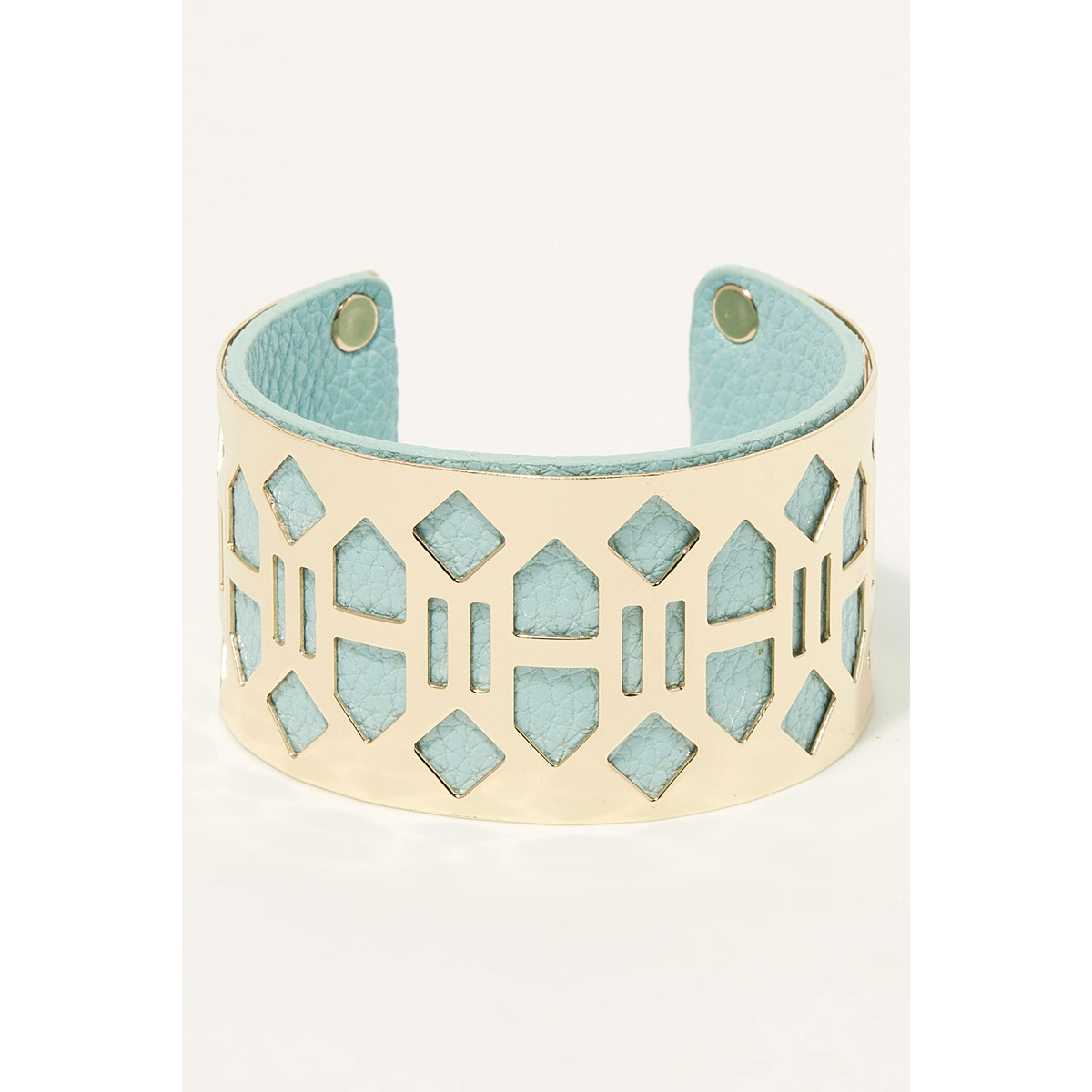 Bracelet Manchette ILLUSTROS bleu finition dorée