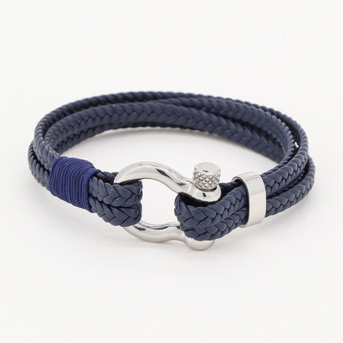Bracelet Homme Cuir et Acier"Ferion" Taille M