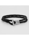 Bracelet Homme Cuir et Acier"Dune" Taille L