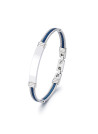Bracelet Homme Cuir et Acier"Halion" Taille L