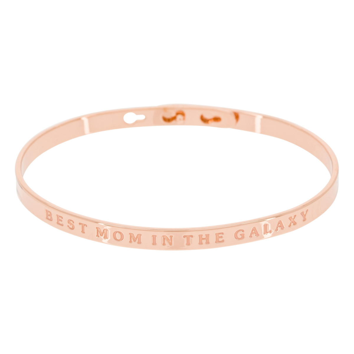 Bracelet à message "Best Mom In The Galaxy" Laiton rosé Bracelet à message "Best Mom In The Galaxy" Laiton rosé