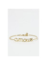 Bracelet à message "Amour" Laiton doré