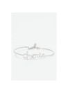Bracelet à message "Chérie" Laiton argenté