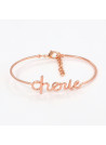 Bracelet à message "Chérie" Laiton rosé
