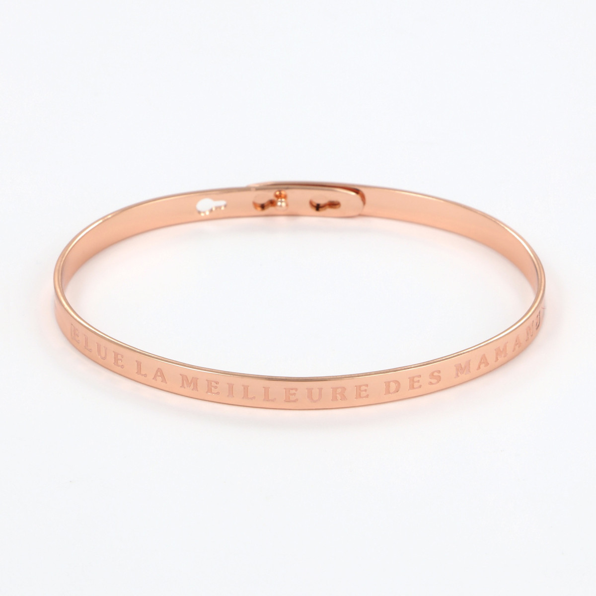 Bracelet à message "Elue La Meilleure des Mamans" Laiton rosé Bracelet à message "Elue La Meilleure des Mamans" Laiton rosé