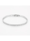 Bracelet à message "Je t'aime Jusqu'à La Lune Et Aux Étoiles" Laiton argenté