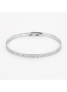 Bracelet à message "La Femme de Ma Vie s'appelle Maman" Laiton argenté