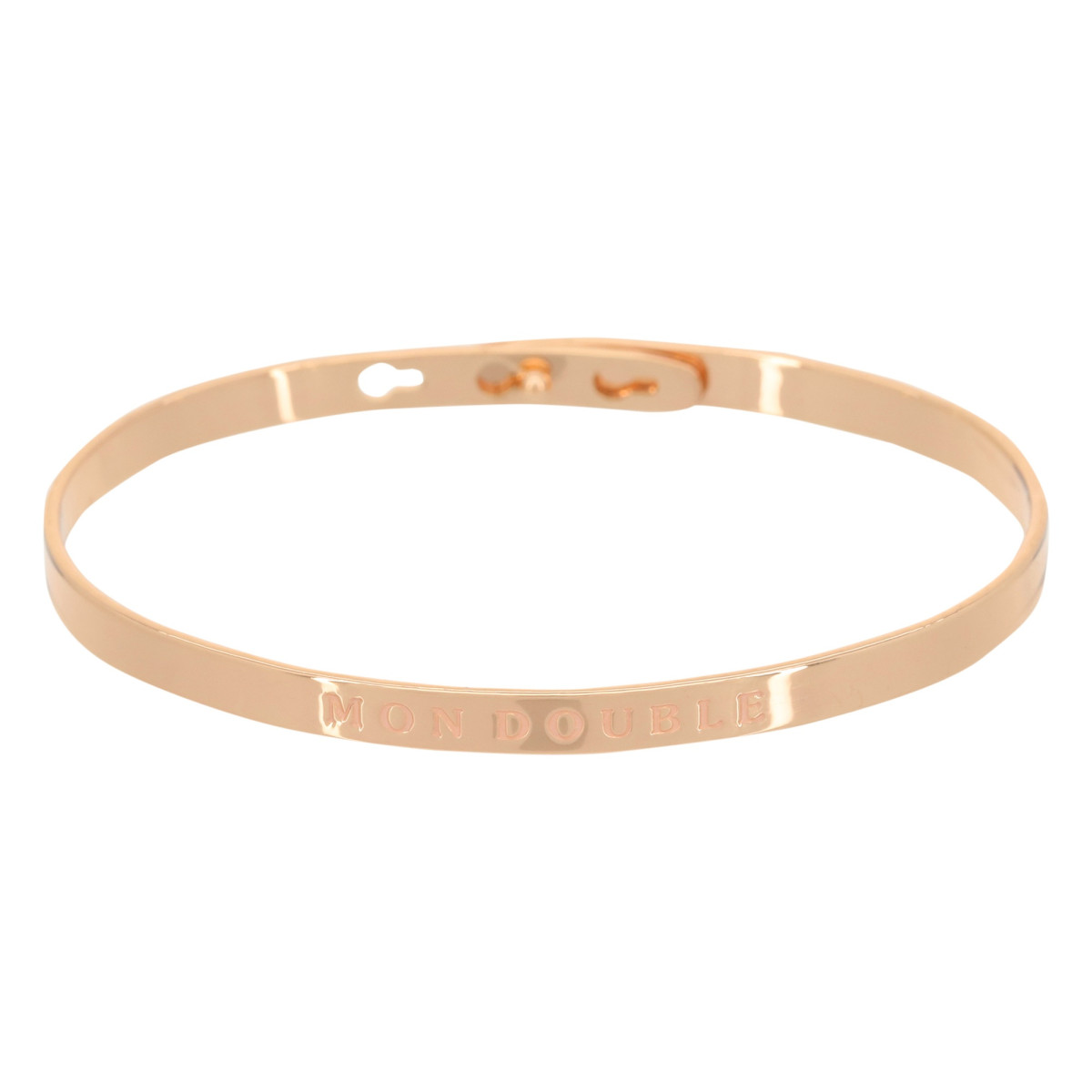 Bracelet à message "Mon Double" Laiton rosé