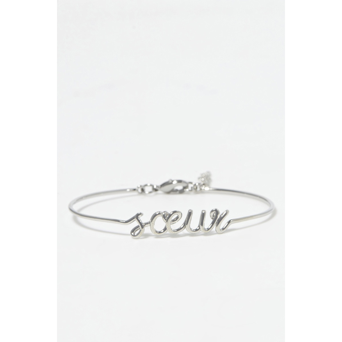 Bracelet à message "Sœur" Laiton argenté Bracelet à message "Sœur" Laiton argenté