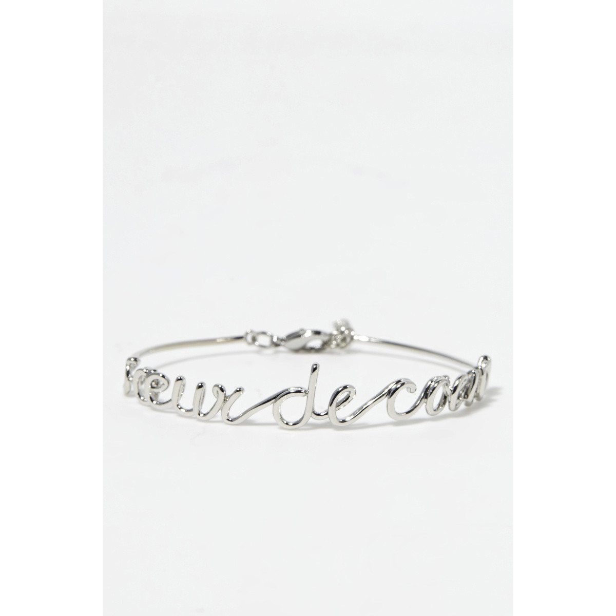 Bracelet à message "Sœur de Cœur" Laiton argenté Bracelet à message "Sœur de Cœur" Laiton argenté