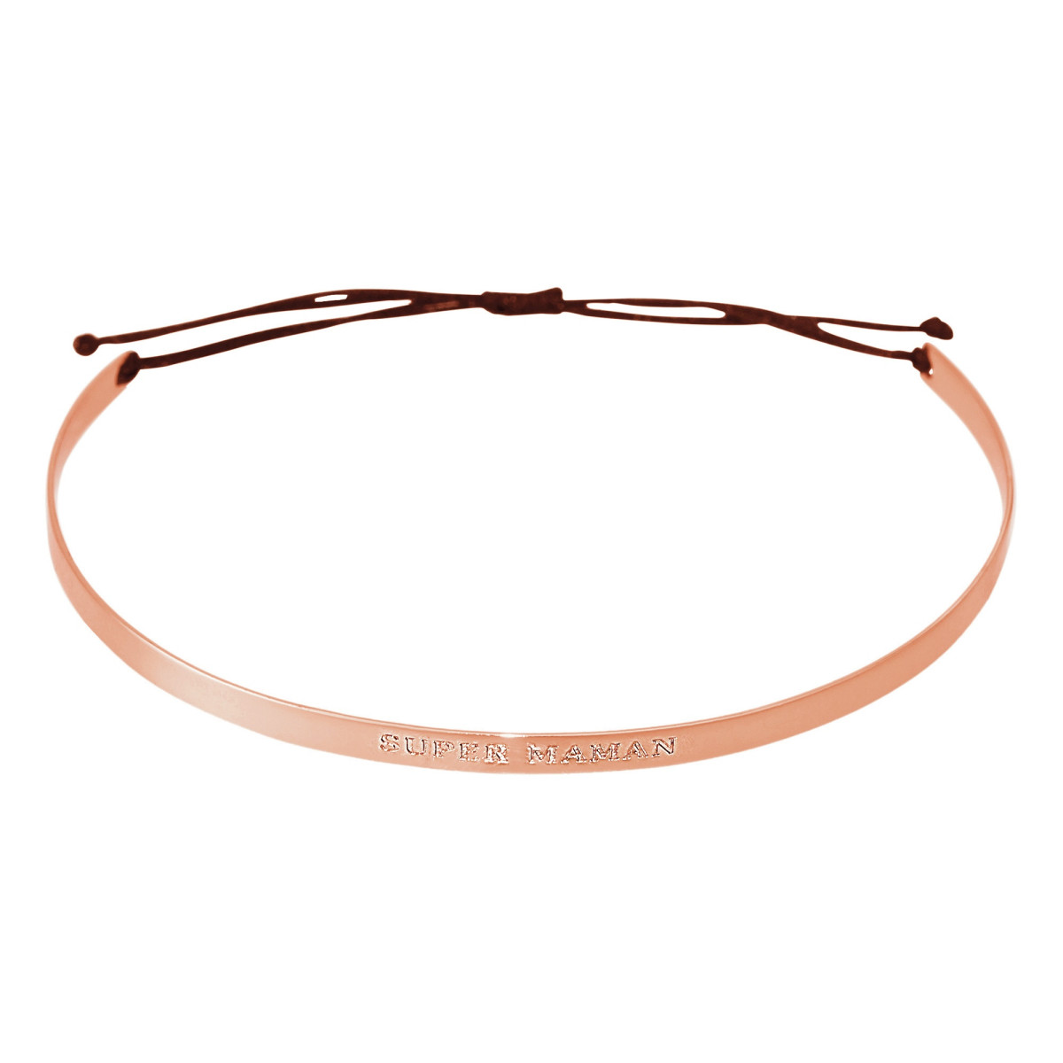 Bracelet à message "Super Maman" Laiton rosé Bracelet à message "Super Maman" Laiton rosé