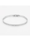 Bracelet à message "Tu Fais Battre Mon P'Tit Cœur" Laiton argenté