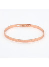 Bracelet à message "Tu Fais Battre Mon P'Tit Cœur" Laiton rosé