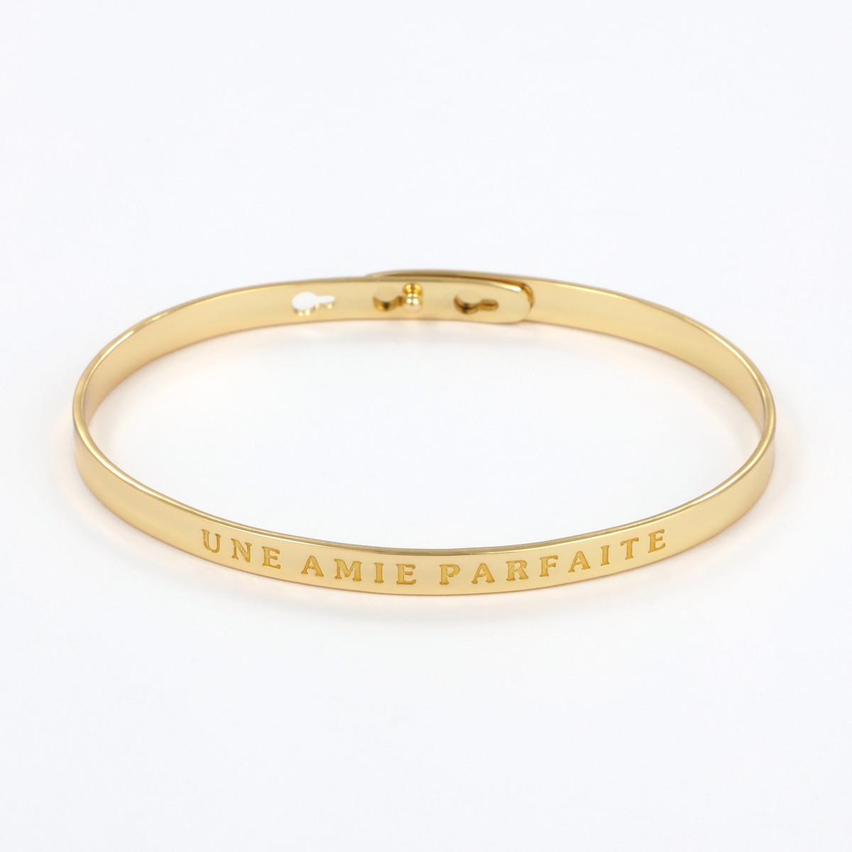 Bracelet à message "Une Amie Parfaite" Laiton doré Bracelet à message "Une Amie Parfaite" Laiton doré